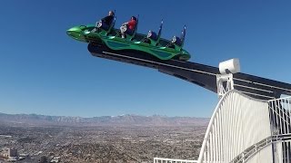 Las Vegas Roller Coaster Hangs Off Skyscraper