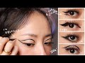 trying 5 different eyeliner styles for hooded eyes