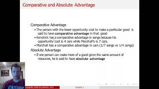 Lecture 3 Part 10 - Trade and PPFs - Comparative and Absolute Advantage