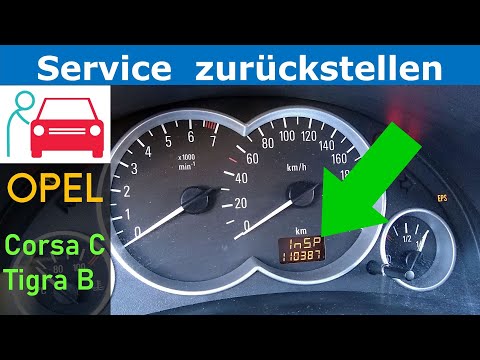 Opel Corsa C oder Tigra B Inspektion (InSP) zurücksetzen / service reset