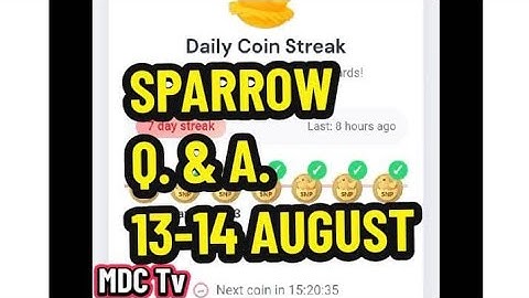 SPARROW QUIZZES ANSWERS
