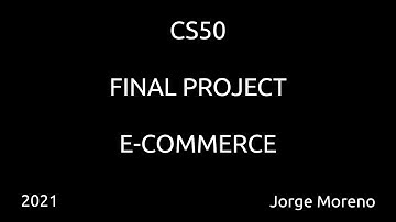 Cs50 Final Project: E-Commerce