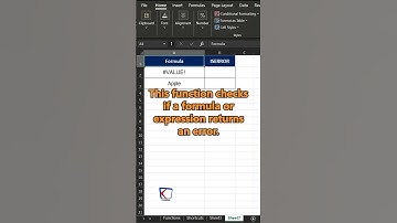 How to use the ISERROR Function in Excel!