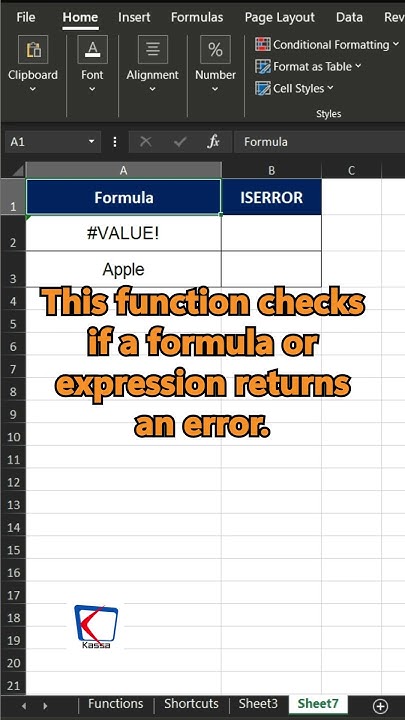 How to use the ISERROR Function in Excel! - YouTube