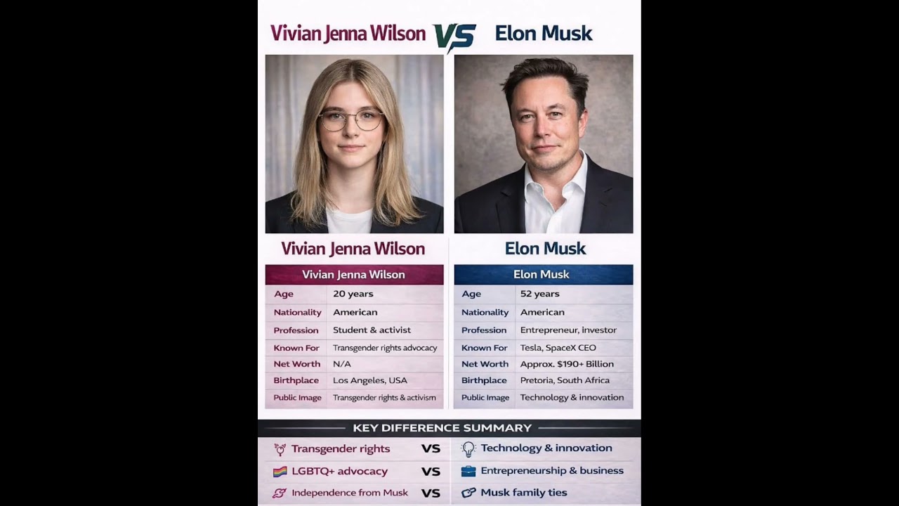 Vivian Jenna Wilson and Elon Musk represent two very different journeys, yet their story has