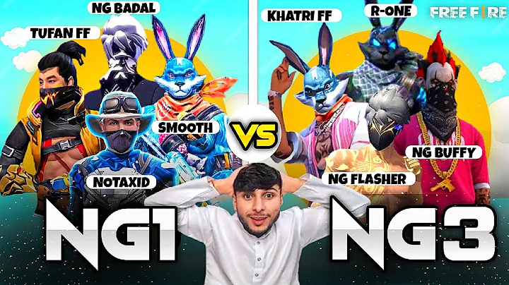 NG1 VS NG3😨| SMOOTH VS KHATRI💀| 4VS4 | #freefire  #nonstopgaming