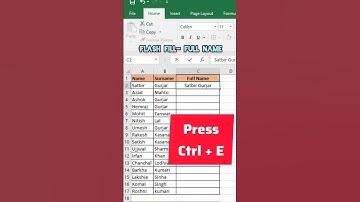 Flash Fill in Excel to quickly combine #ExcelTips #FlashFill #ExcelShortcut #shorts #viralvideo