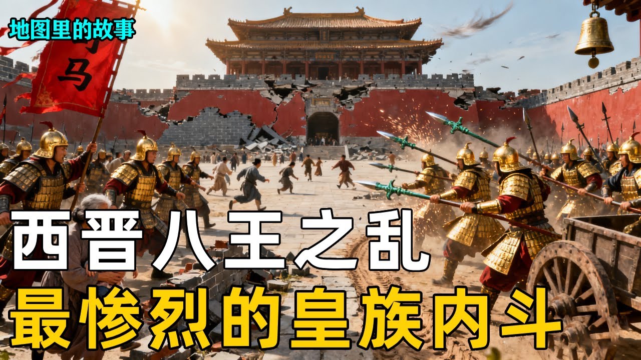 【八王之乱】西晋八王之乱史上最惨烈的皇族内斗，皇权崩塌生灵涂炭，这场内乱直接造就山河破碎的究极乱世！#八王之乱#故事#歷史#科普#西晋