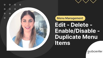 Menu Management | 5- Edit - Delete - Enable/Disable - Duplicate Menu Items