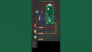Traffic Light with Pedestrian Button Using Raspberry Pi Pico Board