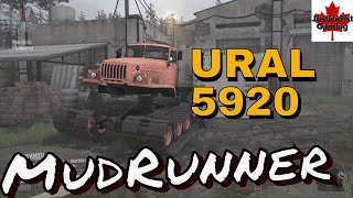 MudRunner Mod Gameplay | URAL 5920 | Tracked Vehicle | Map Mod North Russia Another Way