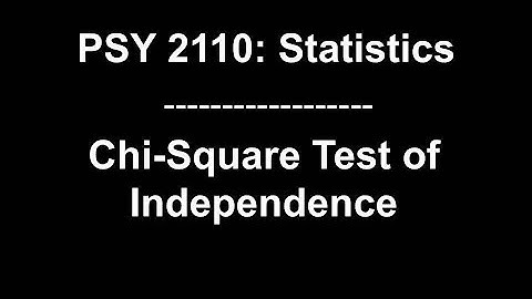 PSY2110: Chi-Square Example