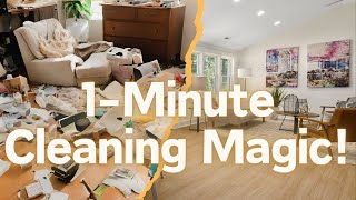 1-Minute Cleaning Hacks: Transform Your Home in Seconds! 🧹🕐✨