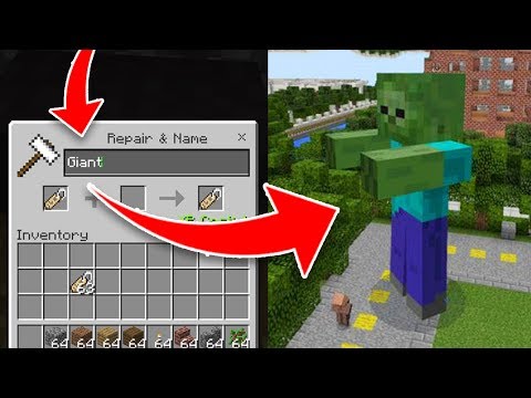 Como invocar MONSTROS GIGANTES SECRETOS no Minecraft Pocket Edition! (Adicionar Etiquetas)