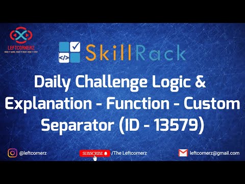 function - custom separator(29-06-2021) | skillrack daily challenge