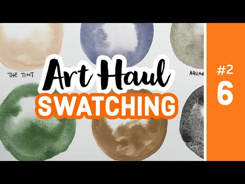 Art Haul SWATCHING #6 Jackson's ✿ Relaxing Swatch Session Watercolor, Sketching Art Supplies