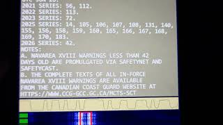 VFF Iqaluit Nunavut Canada Canadian Cost Guard Navtex bulletin on Mlite 880 decode on Android Tablet
