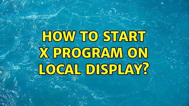 How to start X program on local display?