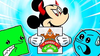 PARQUE DE LA 🅱️OSTA pero MICKEY ES EL DUEÑO | Cuadradito y Circulito