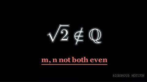 Not all numbers are rational!
