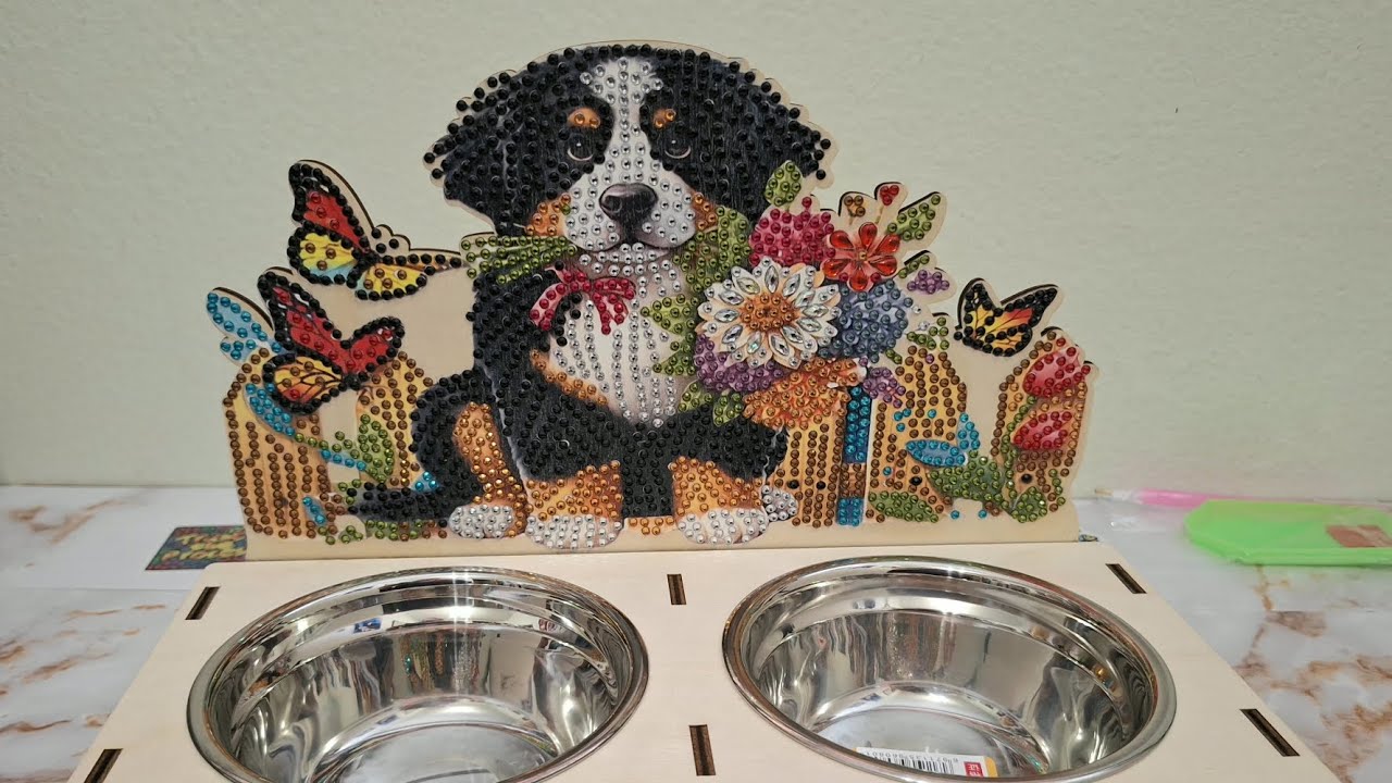 Building Rocco's Diamond Painting food bowls #temu #diamondpainting 