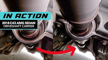 C43 AMG Sedan Before/After Installing JXB Performance Driveshaft Carrier