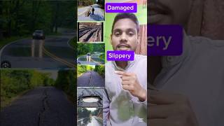 Road Conditions in English | Damaged, Muddy, Slippery Roads 🚧 #english #road #condition