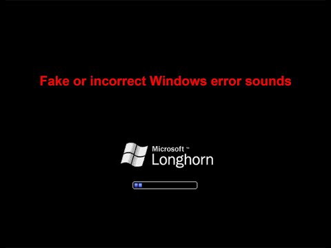 Fake/Incorrect Windows Error Sounds