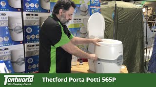 Thetford Porta Potti 565P Portable Toilet- features, chemicals to use and how to set up/clean up