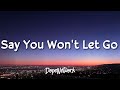 James arthur  say you wont let go lyrics