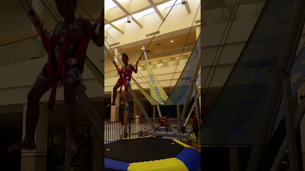 At the mall bungee jumping California mall YouTube