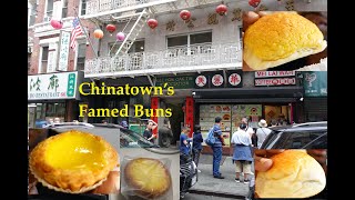 USA NYC Chinatown - Egg tart, Pineapple & Roast Pork Buns || NYC food vlog 3