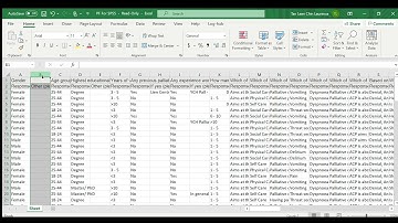 How to clean excel data for SPSS: Part 1
