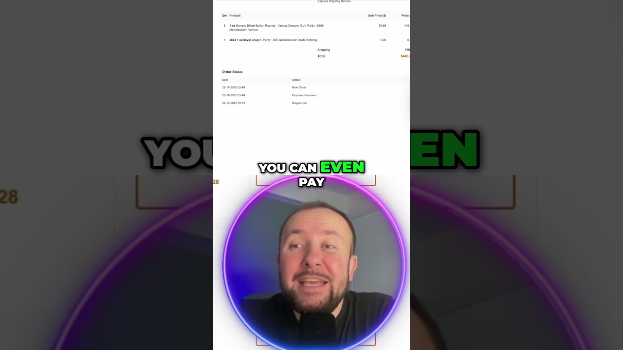 Платите за золото и серебро — банковским переводом, картой или биткоинами!