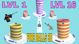لعبة هدم الأبراج بقوة الكرات الحديدية - لعبة Fire Balls 3D@elakieeed screenshot 2