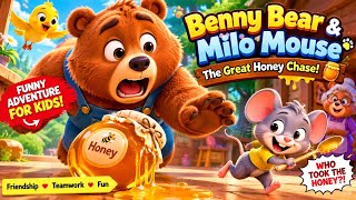 Benny Bear & Milo Mouse 🐭🐻 | The Great Honey Chase! 🍯😂 | Funny Kids Cartoon