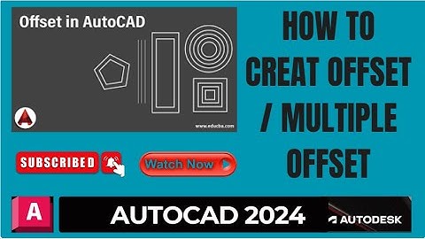 How to Create Offset in AutoCAD 2024 | How to Create Multiple Offset AutoCAD 2024