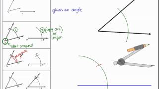 Construction:  Copying and Bisecting Angles