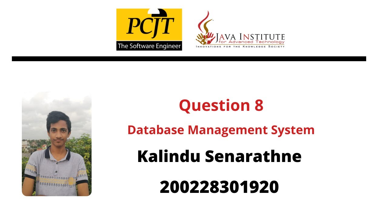 Data Base Task 08 | Write a Search Query Statement | 1st Year | Java ...