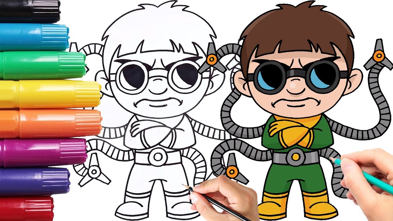 How To Draw Doctor Octopus Step By Step Tutorial