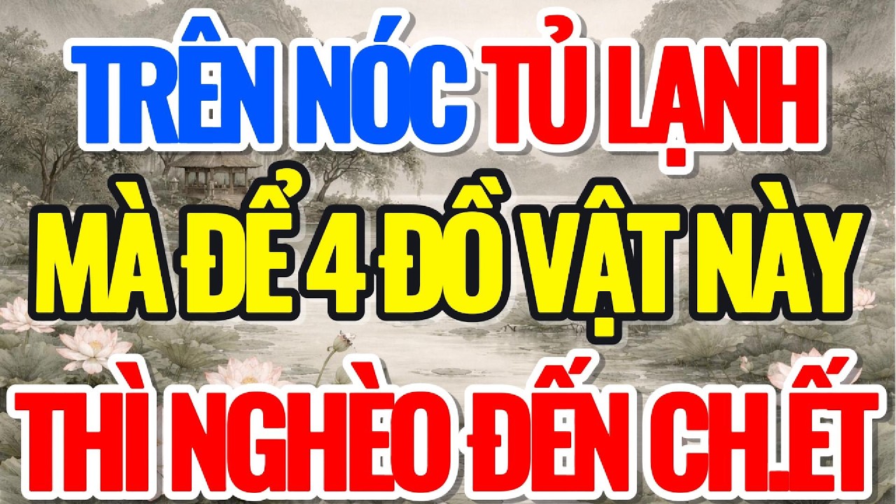 TRÊN NÓC TỦ LẠNH, MÀ ĐỂ 4 VẬT NÀY, THÌ NGHÈO ĐẾN CH.ẾT - Lời Phật Dạy #loiphatday #phongthuy
