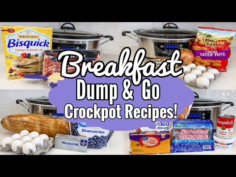 5 DUMP & GO CROCKPOT BREAKFAST IDEAS! | The EASIEST Slow Cooker Breakfast Recipes! | Julia Pacheco