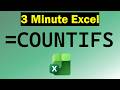 COUNTIFS in Excel: Explained in 3 Minutes