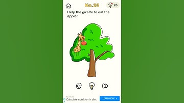 Brain out level 20 l Help the giraffe to eat the apple!