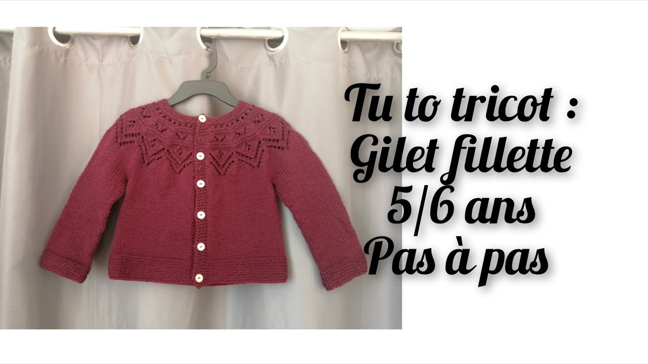 modèle gilet fillette à tricoter gratuit