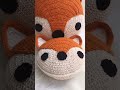 Pillow crochet Fox. Croch&ecirc; almofada