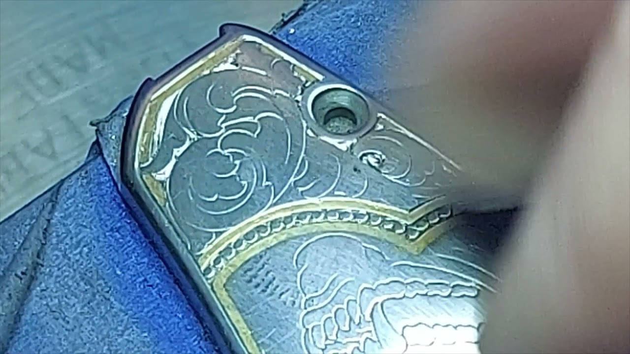 HAND ENGRAVING A WILLIAM HENRY KNIFE (PART EIGHT, BACKGROUND REMOVAL)