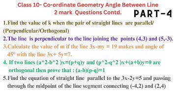 Class 10  | Co-ordinate Geometry | Angle Between Lines| In Nepali