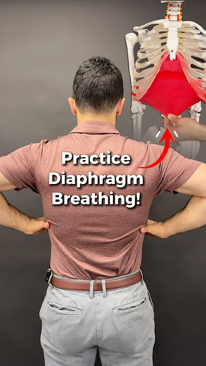 This is how to practice breathing properly with your diaphragm! #breathing #posture #diaphragm #pt