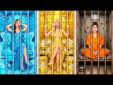 Rich vs Broke vs Giga Rich Girl in Jail